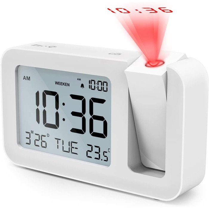 Projection Alarm Clock, TedGem Travel Alarm Clock Digital Clock Table Clock 3.8