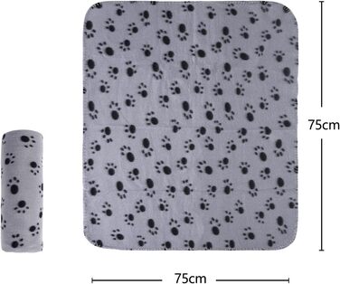 М'який флісовий килимок для собак та котів Nobleza 75x75 см (Сірий)