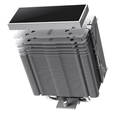 Кулер CPU GAMEMAX SIGMA 550 Infinity Weiß: 220W, 5 Heatpipes, ARGB PWM 120mm, LGA1851/1700/AM5/AM4