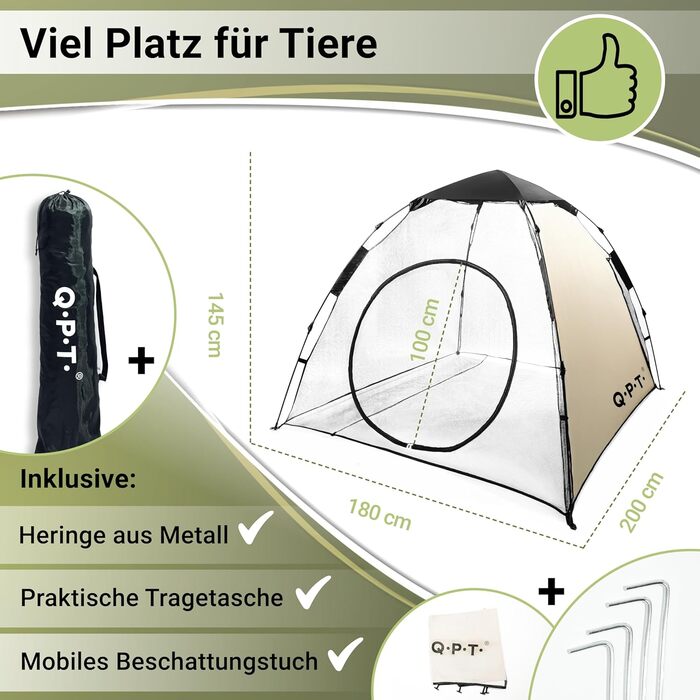 Клітка-забіг для цуценят та котів Outdoor, клітка-забіг XXL для собак та котів, розбірний захист від сонця, Pop-up система