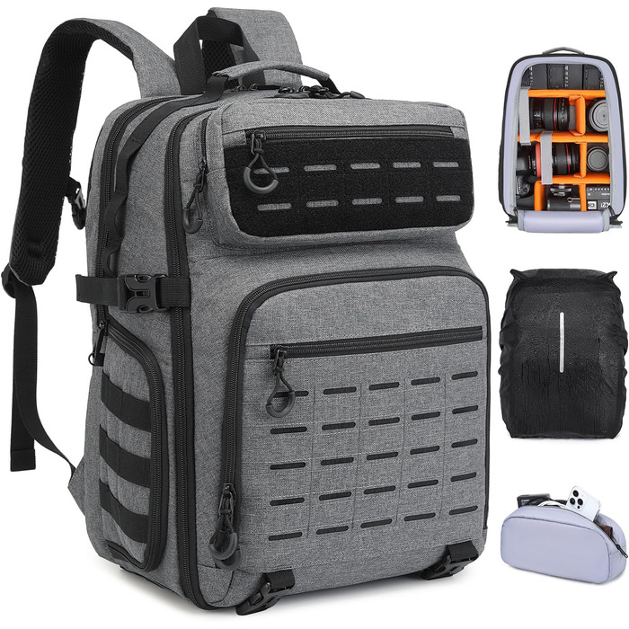 Водонепроникний рюкзак для камери FRETHIND: DSLR, SLR, дрона, об'єктивів та ноутбука (з дощовиком)