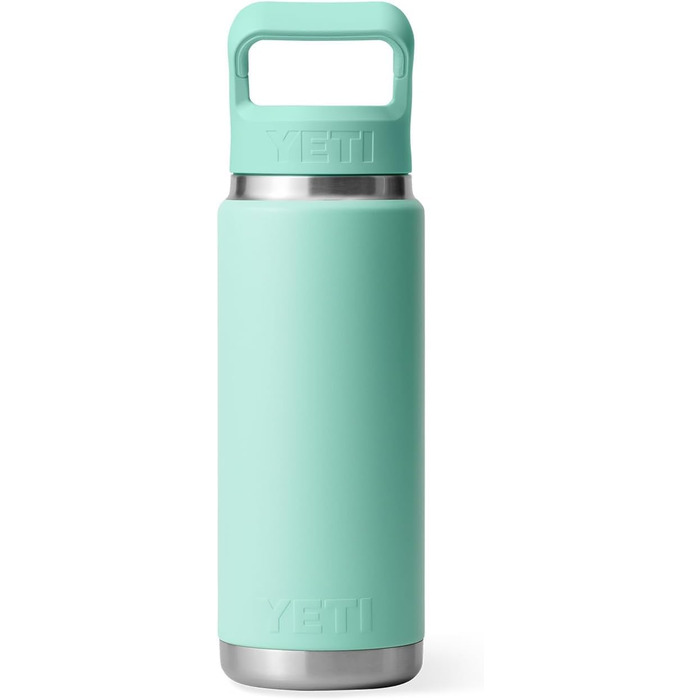 YETI Rambler C Drink Straw Bottle, vacuum-insulated stainless steel bottle with straw lid, 26 oz (769 ml) (Seafoam)