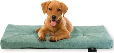 Лежанка для собак Rohrschneider з мискою, 50x80x7 см, бірюзовий | Лежанка для собак та котів, антиковзаюча, міцна, Made in EU