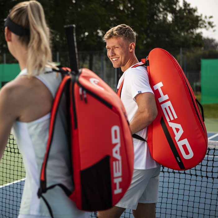 Сумка для ракет HEAD Tour Racquet Bag XL чорний/білий (флуоресцентний помаранчевий)