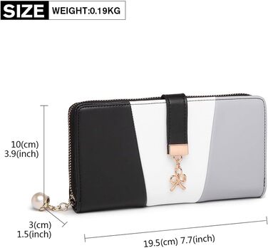 Сумка жіноча Miss Lulu середнього розміру з PU шкіри, сіра+чорна, з плечовим ремінцем для офісу, школи, подорожей та покупок