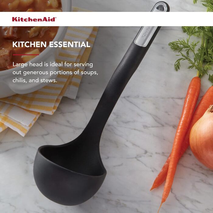 Кухонна ложка KitchenAid KL006OHOBA, силіконова, чорна