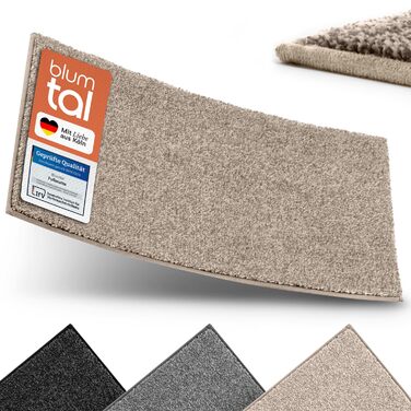 Килимок вхідний Blumtal 86x150 см, вологостійкий грязезахисний килим з мікрофібри та протиковзким TPR-покриттям, бежевий