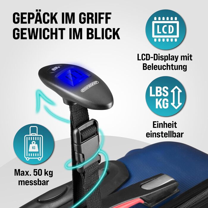 Набір валіз Monzana® 3шт (M-L-XL), зелений - з замком, органайзером та вагами. Trolley, валіза з жорсткою оболонкою, Gepäck-Set