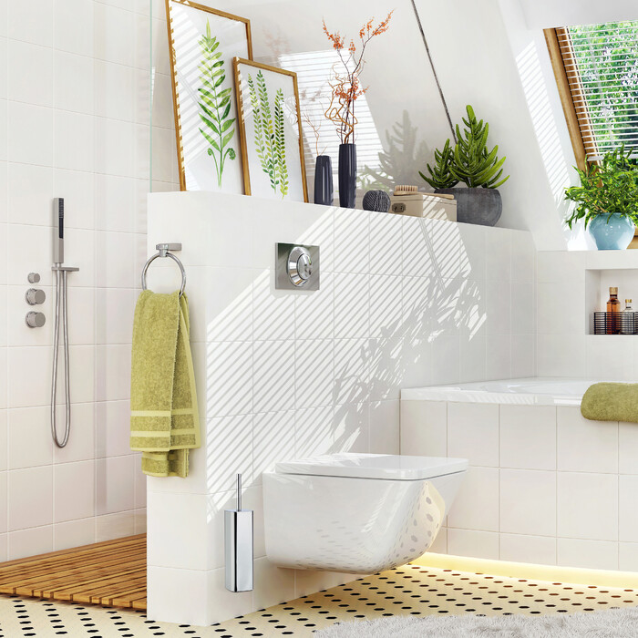 Relaxdays Toilet Brush Holder Wall