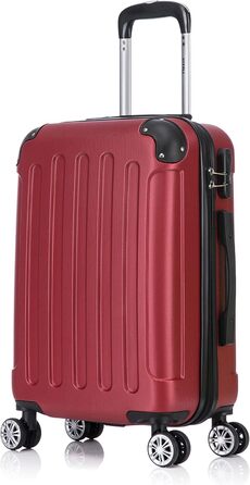 Чемодан Flexot® F-2045, набір 3 шт. (16 кольорів), ручна поклажа, валіза, тріумф, ролер, твердий корпус (M, Рубіново-червоний)