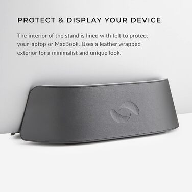 HumanCentric Adjustable Laptop Stand & Dock - Leather - for MacBook Pro & Laptops (0.5-1.5