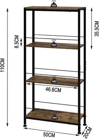WOLTU 4-Tier Corner Shelf