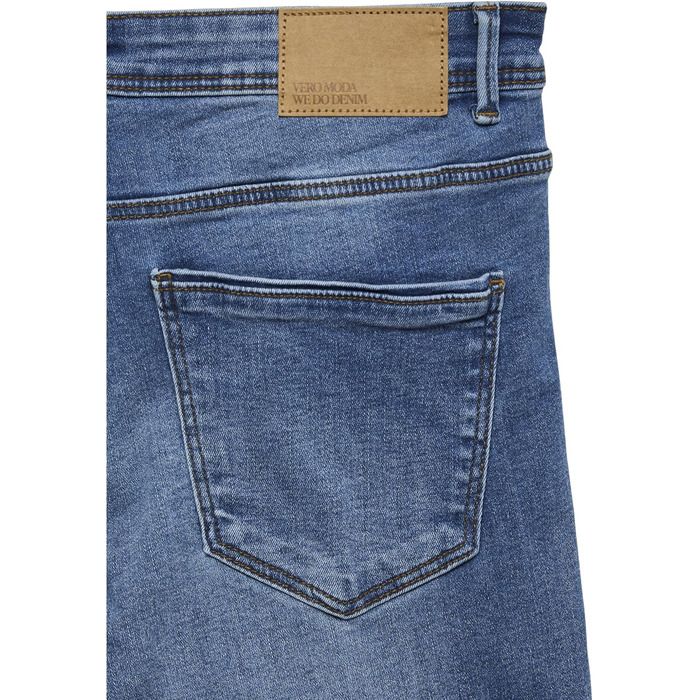 Джинси VERO MODA VMTANYA MR S з оздобленням Piping, середній блакитний денім, розмір L/28L