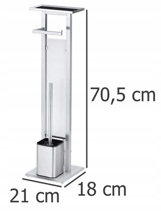 Підлоговий ершик для унітазу Wenko з металевим тримачем та контейнером