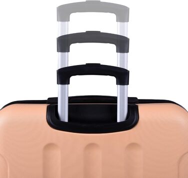 Набір валіз 3er - міцні валізи з ABS-корпусом, TSA-замок, розширюваний об'єм - M, L, XL, захист кутів, 360° колеса, телескопічна ручка, підходить для ручної поклажі & можна складати (персиковий)