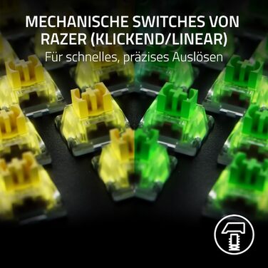 Механічна ігрова клавіатура Razer BlackWidow V4 X (Green Switch) з RGB Chroma підсвічуванням, QWERTZ DE-Layout