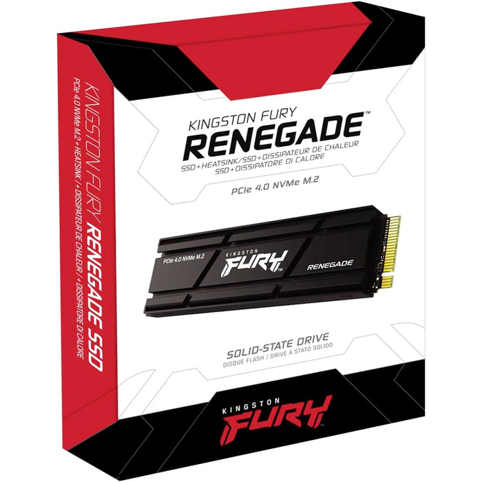 SSD Kingston FURY Renegade 500GB PCIe 4.0 M.2 NVMe з радіатором для геймерів та ентузіастів