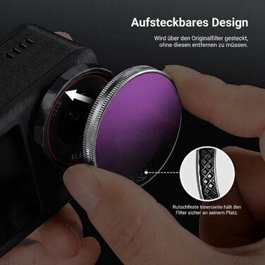 Набір фільтрів NEEWER CPL + ND для DJI Osmo: CPL, ND8/16/32/64/1000. Набір з 4 шт. з кришкою для об'єктива.