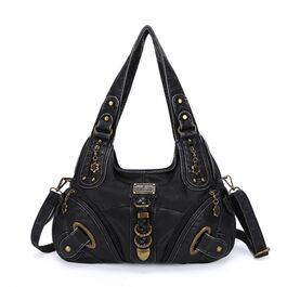 Сумка жіноча Angelkiss Hobo через плече, велика, чорна (801) для повсякденного використання