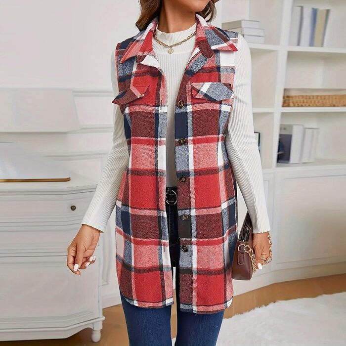 Флісова жилетка для жінок на зиму: тепла, м'яка, універсальна. Ідеальна для осені та зими. Червоний колір, розмір XXL