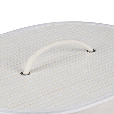 Relaxdays Bamboo Laundry Basket Oval