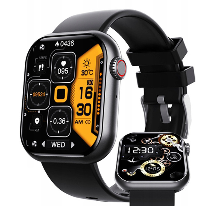 Смарт-годинник Bartomtime eTech58PRO Kardiowatch, унісекс, чорний