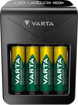 Зарядний пристрій VARTA для акумуляторів AA/AAA, до 8 акумуляторів, LCD Plug Charger+ (одинарний відсік)