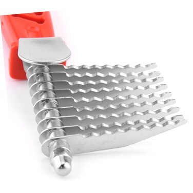 Набір гребінців для грумінгу тварин POPETPOP (3 шт.): для собак та котів, видалення шерсті, розплутування, середній розмір, червоний