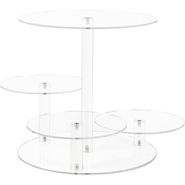 Підставка для капкейків Fhmidic на 6 ярусів, акрилова етажерка, 6-ярусна підставка для десертів та випічки, тортниця, підставка для маффінів для вечірок, днів народжень, тематичних вечірок, дитячих свят (квіткова)