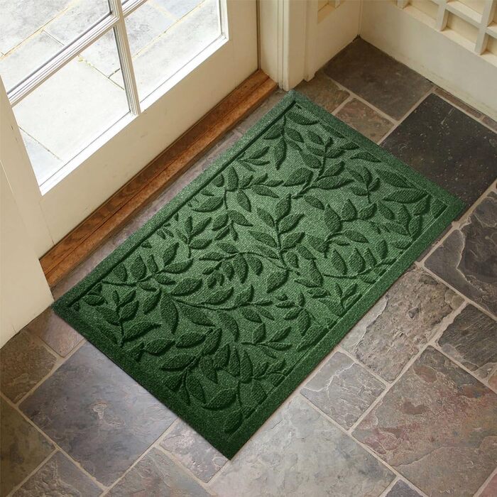 Килимок для дому та вулиці з антиковзаючою основою, 45x75 см, зелений