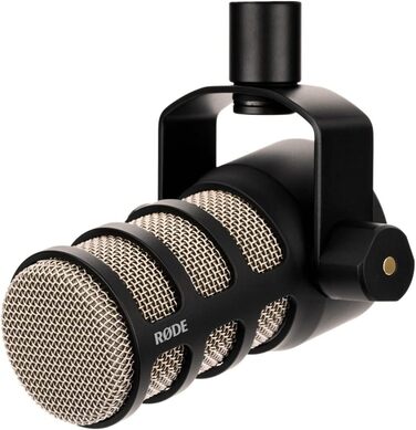 Rode PodMic: Професійний подкаст-мікрофон + KeepDrum MS138 стійка для мікрофона (чорний/білий)