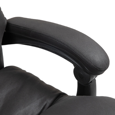 Vinsetto Office Chair with Massage Function, Ergonomic Desk Chair with Reclining Function, Heating Function, Adjustable Height Computer Chair with Footrest, Swivel Function, Black | Aosom