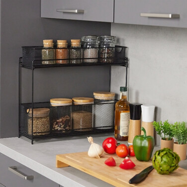 Relaxdays Metal Kitchen Cabinet Organizer