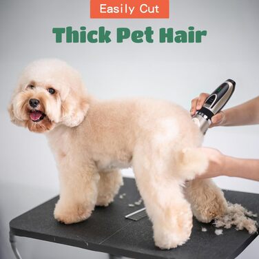 Професійна машинка для стрижки собак Nobleza Leise - набір для грумінгу, акумуляторна, 2 швидкості, для густого, довгого та кучерявого хутра, подарунковий набір (щітка, ножиці)