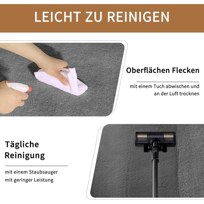 Килимок для вітальні та дитячої кімнати 160x230 см, сірий, з коротким ворсом, миючий, антиковзаюча підкладка