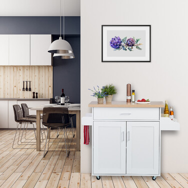 Relaxdays Kitchen Cart with Work Surface
