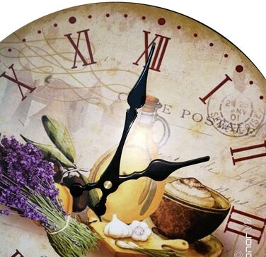 YOAI Wall Clock Kitchen Clock Antique Nostalgia Rustic Country Quartz Silent (No Ticking) Kitchen Clock 30CM / 12 Inches