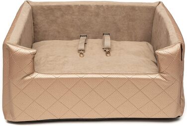 Автокрісло для собак та котів | Чорний велюр | Розміри M (47x40 см)