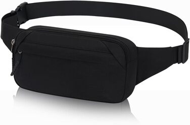 Чоловіча/жіноча поясна сумка Bauchtasche (Чорна) для спорту, подорожей та активного відпочинку