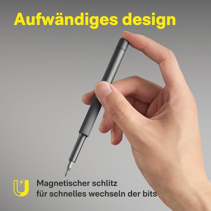 Набір викруток HOTO Feinmechaniker 28 в 1: прецизійний набір для ремонту телефонів, ПК, окулярів, годинників. Магнітний, 2 N·m, C4 × 28 mm