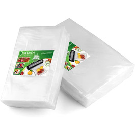 Вакуумні пакети для харчових продуктів WVacFre 100 шт (15x25 см і 20x30 см), BPA-free, для вакууматорів та пакувальних машин, підходять для Sous Vide