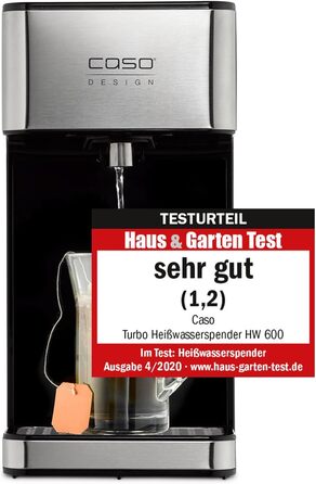 CASO HW 600 - Hot Water Dispenser - Test Result: very good - hot water in seconds, saves up to 50% energy compared to a kettle, suitable for baby food