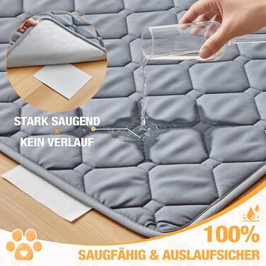 Водонепроникний килимок для собак Lekereise 137x208 см – 100% поглинаючий, не пропускає витоки, м'який, з антиковзаючим покриттям. Захист для дивану, ліжка та авто. Практичний килимок для собак та котів (Сірий)