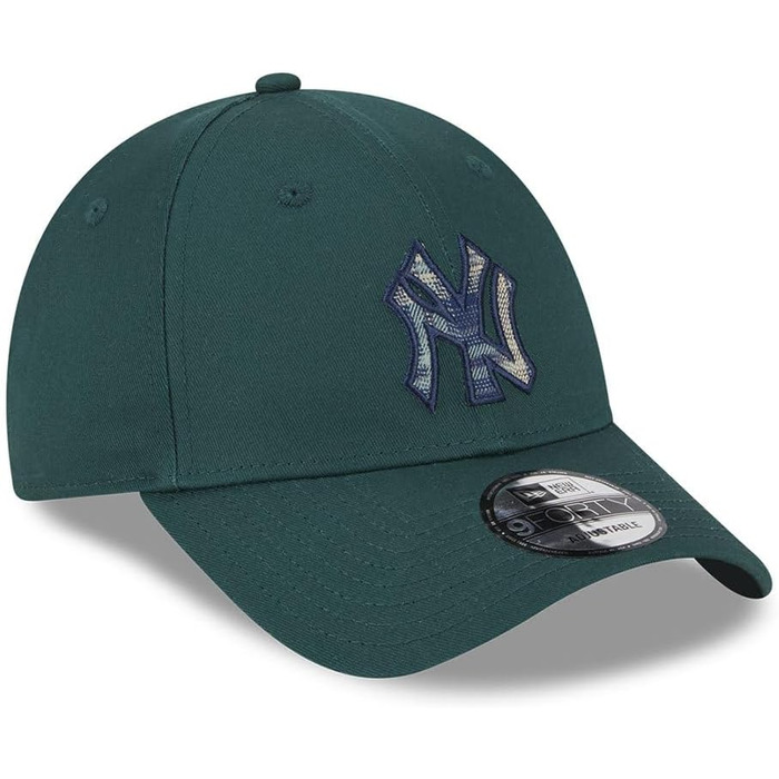 Кепка New Era 9Forty Yankees з металевою застібкою, бейсболка, кепка-трап, MLB, для чоловіків, з козирком, сезонна (весна/літо/осінь/зима), New York Yankees, зелена