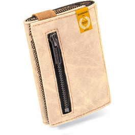 GUGGIARI® Slim Wallet with Coin Pocket made of Microfiber Jacquard with RFID Protection - Slim Wallet for Credit Cards - Credit Card Holder - Wallet for On the Go