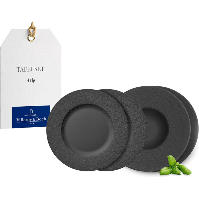 Набір посуду Villeroy & Boch Manufacture Rock Blanc на 2 персони (6 предметів), білий, преміум-посуд