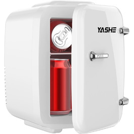 Міні-холодильник YASHE 4л для косметики та напоїв, 220V/12V, термоелектричний, білий
