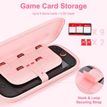 Чохол для Nintendo Switch 2 innoAura Switch 2 Tasche, фіолетовий Galaxy (рожевий Slim) - водовідштовхувальний, ударостійкий з відділенням для AirTag та великою сітчастою кишенею