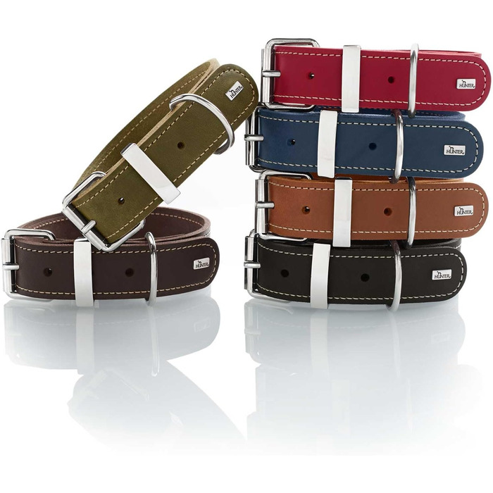 Нашийник для собак HUNTER AALBORG SPECIAL, шкіряний, міцний, комфортний, XS-S, червоний