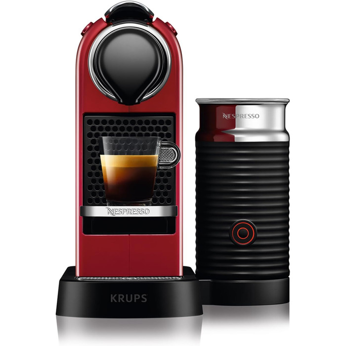 Кавомашина капсульна Nespresso Krups XN7615 Citiz&Milk, 1260 Вт, 1 л, 19 Бар, червона